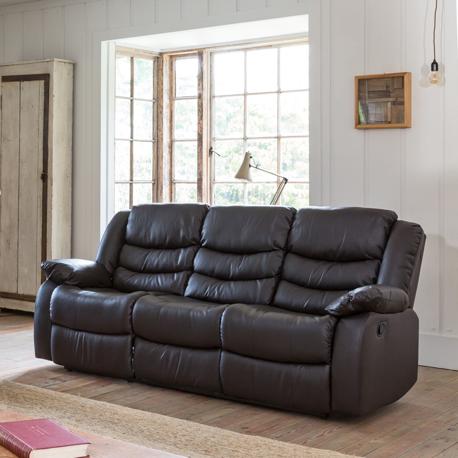 Brooklyn 3 Seat Recliner Sofa | 3 | Brown