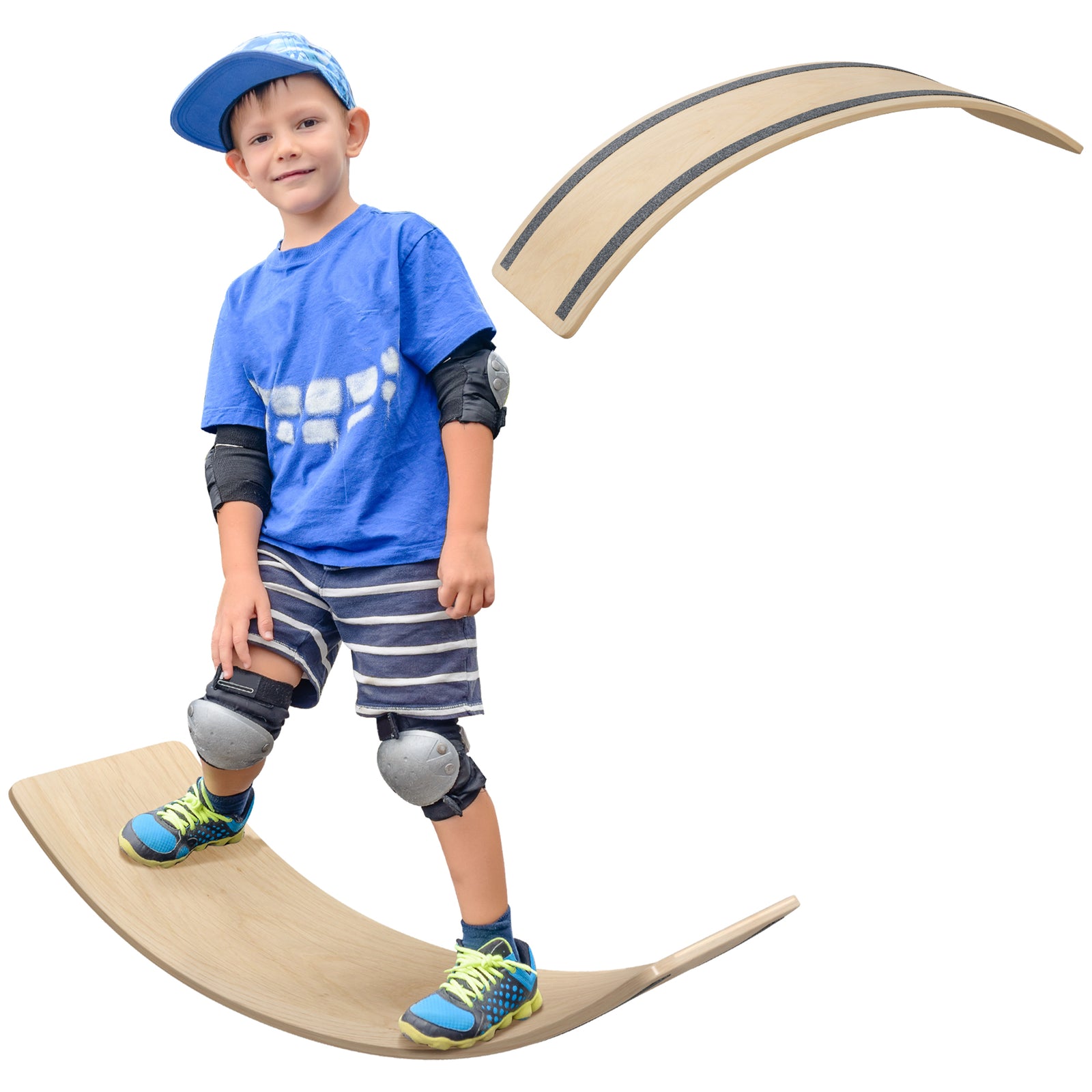 Aiyaplay Kids Wooden Balance Board For Children, For 3-8 Years Old, Natural