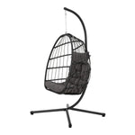 Hanging Chair With Stand And Cushion | Black