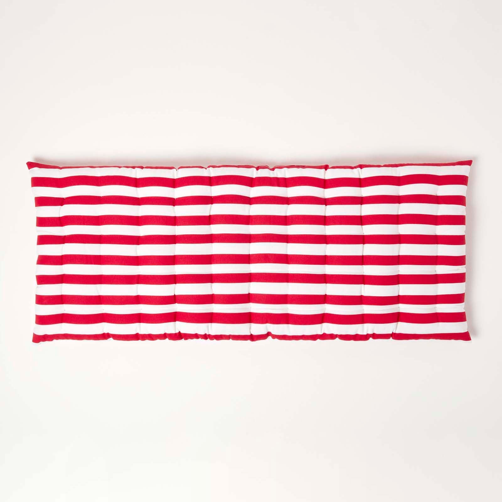 Striped Bench Cushion 2 & 3 Seater | 2 | Red