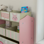 Kids Storage Units With 6 Boxes, Childrens Toy Storage Organiser | Pink
