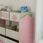 Kids Storage Units With 6 Boxes, Childrens Toy Storage Organiser | Pink