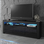 Shine Tv Unit 160cm With Led Lights | Black