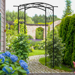 Outsunny 211cm Height Metal Garden Arch Arbor For Wedding Decor