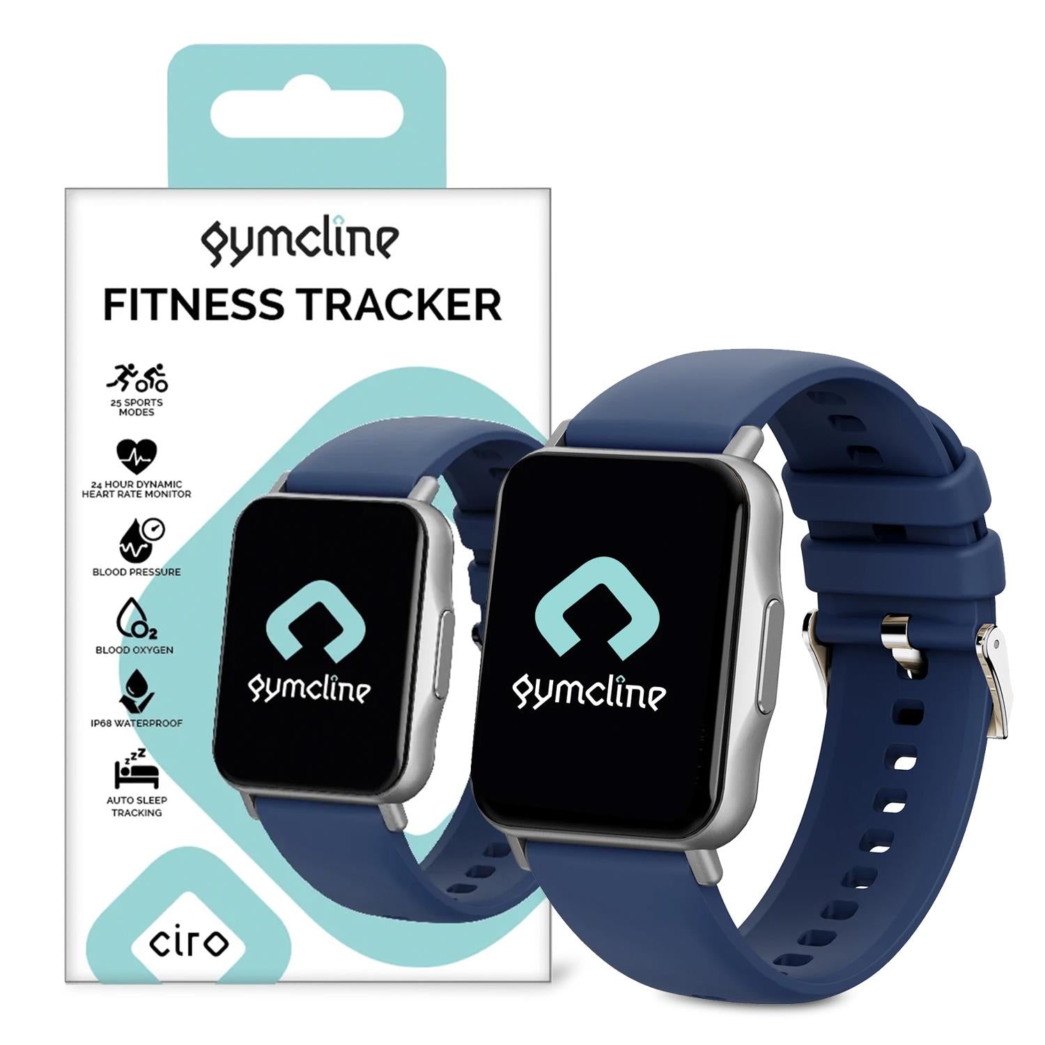 Ciro Fitness Tracker W/ 25 Sports Modes & Ip68 Water Protection | Navy Blue