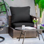 Outdoor Seat And Back Cushion Set,olefin Patio Chair Cushion | Black