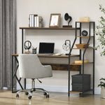 Computer Desk With Shelves, Small Space