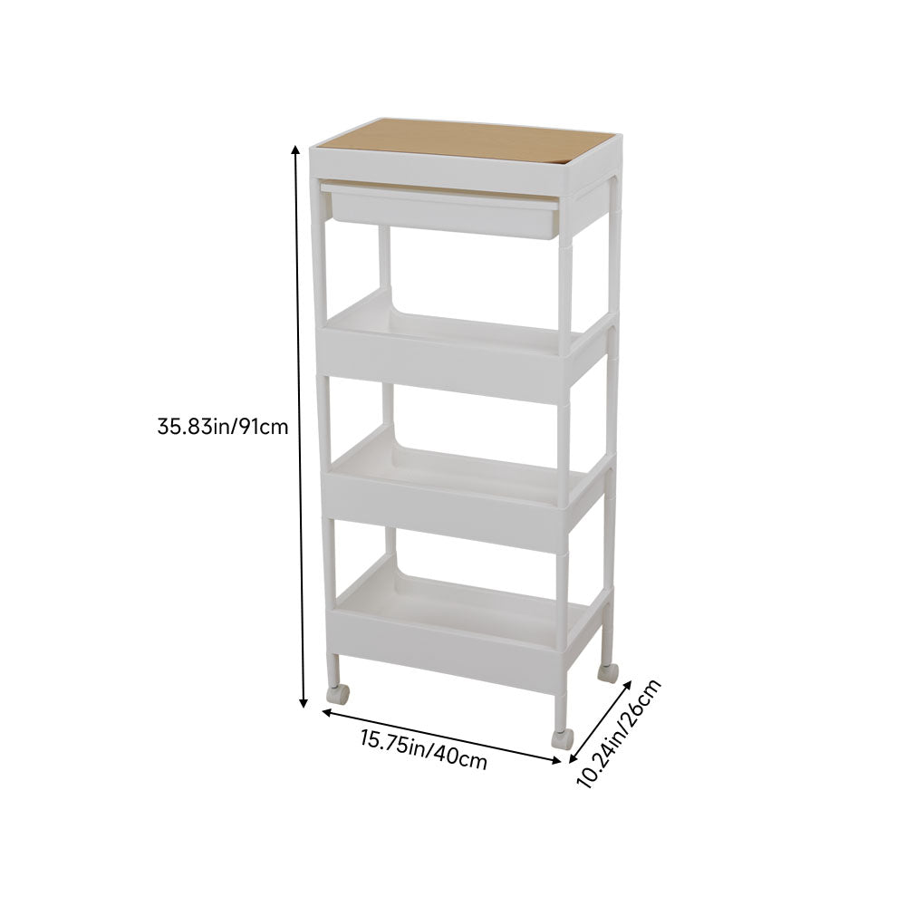 3/4-tier Storage Trolley With Drawer | Medium