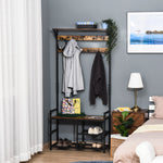 Coat Rack Stand Shoe Storage Bench For Bedroom Entryway