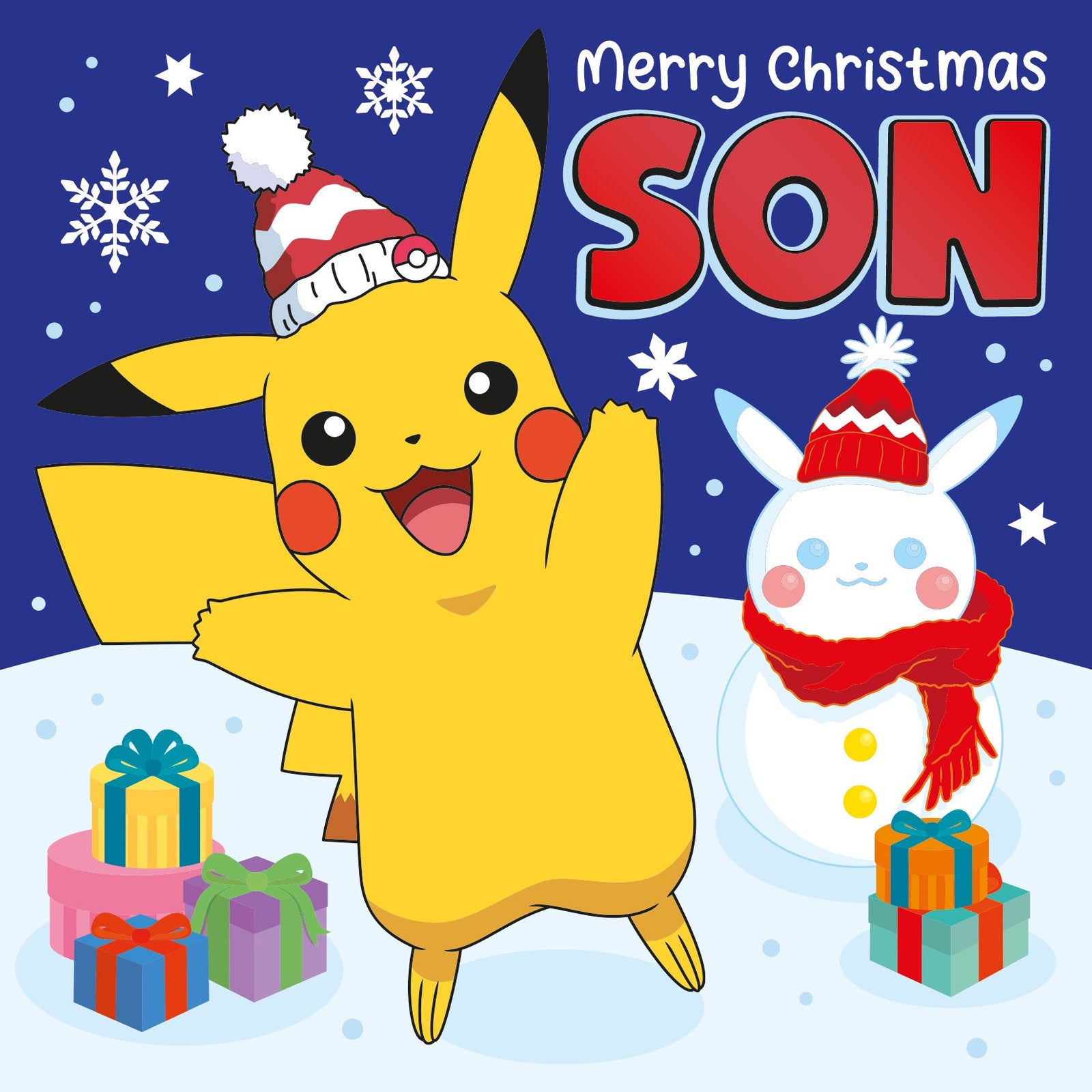 Pokemon Son Christmas Card Official Product
