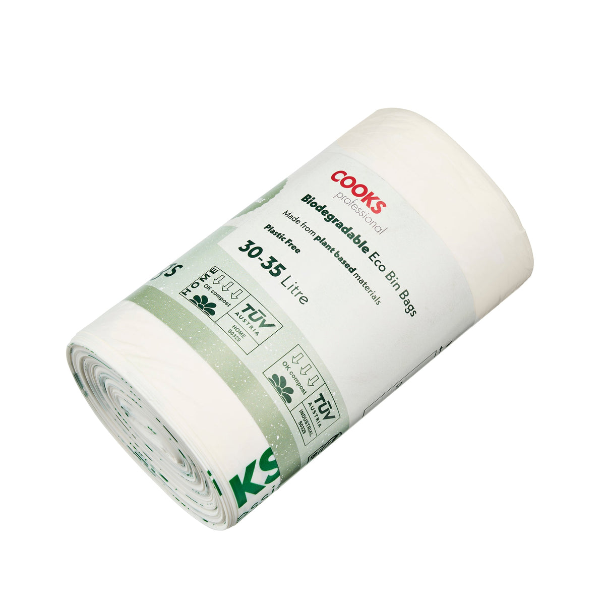 Biodegradable Bin Bags 30-35l | Set of 75 | White