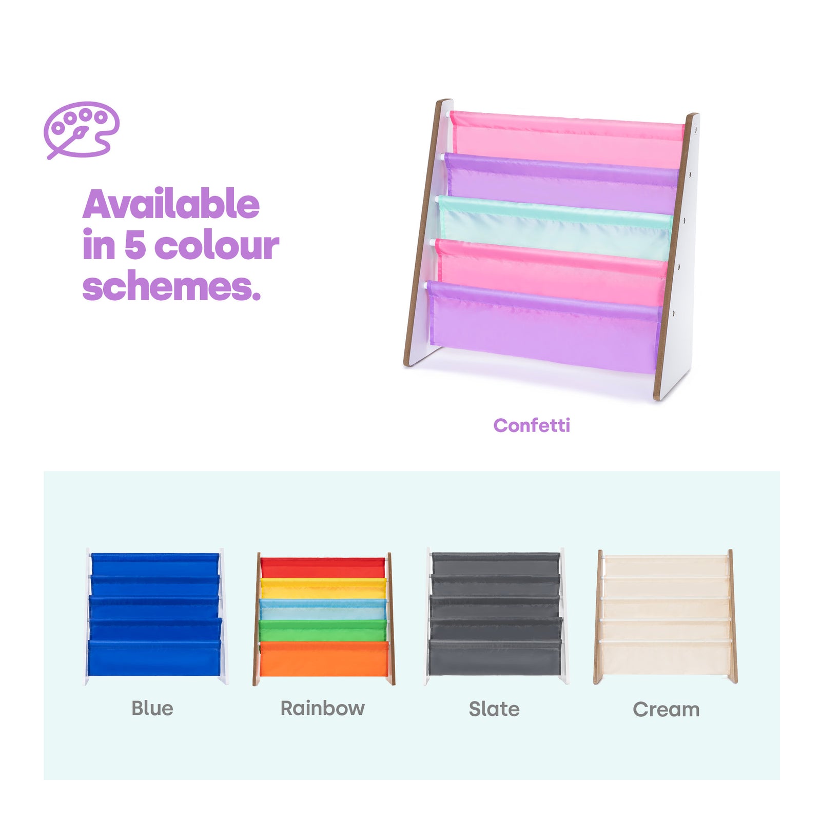 Childrens Bookcase - Confetti