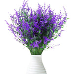 Dyzi Artificial Lavender Topiary Flowers Weatherproof Bushes With Spike