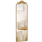 HOMCOM 50 X 160 Cm Full Length Mirror With Metal Frame, Gold Tone