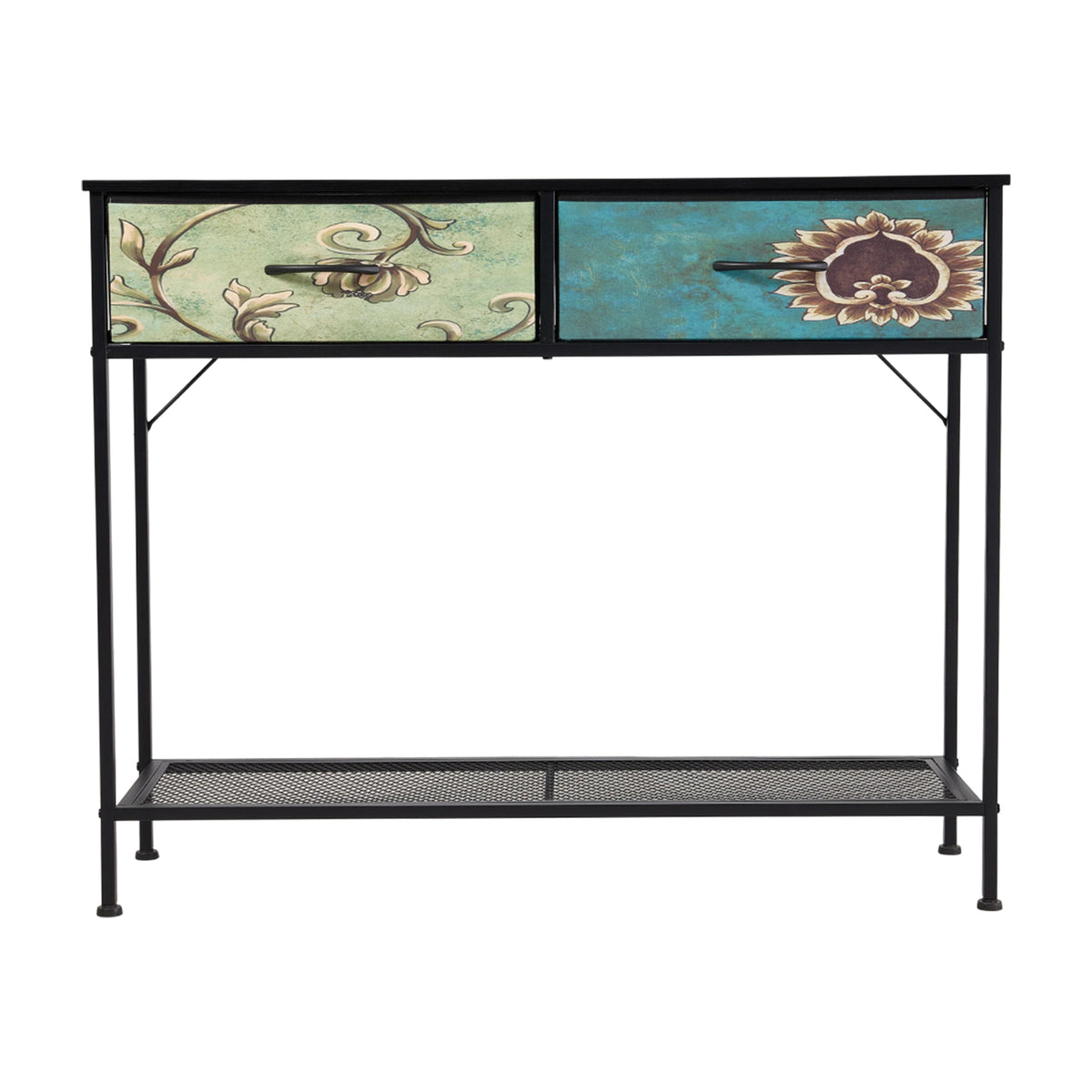 Breeins Console Table With Fabric Drawers For Hallway Living Room