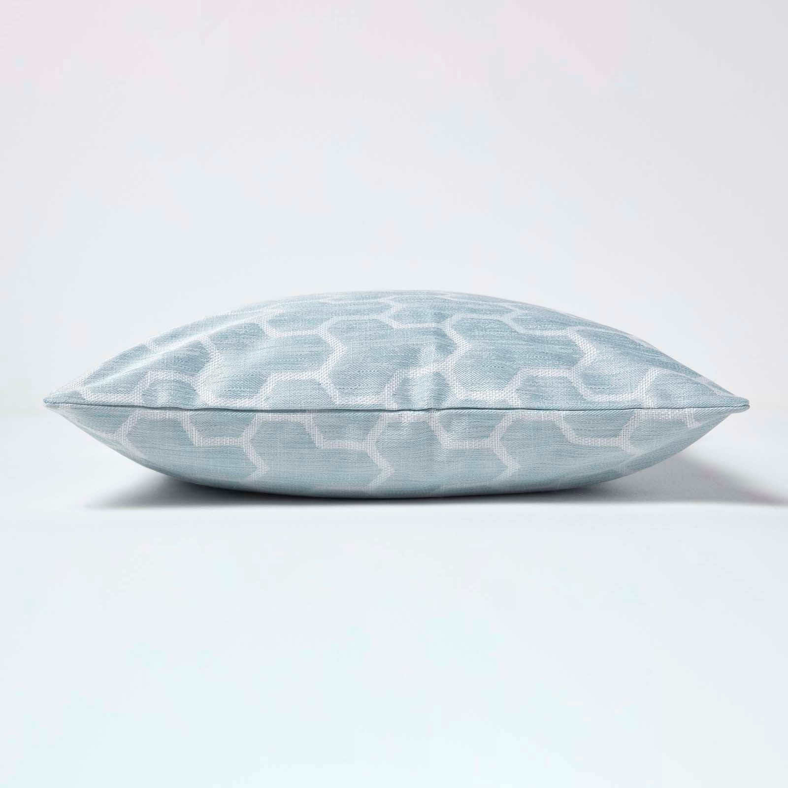 Geometric Jacquard Cushion Cover | 45cm x 45cm | Blue