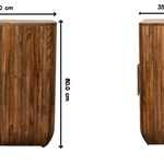 Handcrafted Solid Wood Cabinet – Golden Teak Finish
