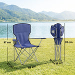 Camping Chair Set Of 2 Portable Folding | Blue