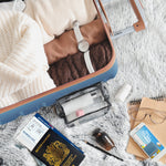 56x45x25cm Large Cabin Carry On Case - Overhead Luggage Suitcase - 4 Spinner Wheels - Abs Shell | 56 x 45 x 25cm | Blue