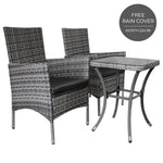 Rattan Bistro Set | Grey