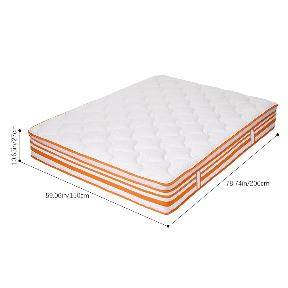 Hybrid Mattress, Medium Firm – Pocket Springs, Breathable Foam, Fire-resistant, Edge Support | King