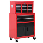 Portable Toolbox Tool Box Top Chest Cabinet Garage Storage Roll Cab Red New