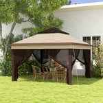 3 X 3(m) Pop Up Gazebo Tent With Netting, Height Adjustable | Beige