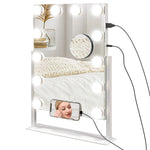 Hollywood Lighted Makeup Mirror With Magnifier, Usb Port