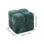 Modern Upholstered Storage Footstool Ottoman | Green