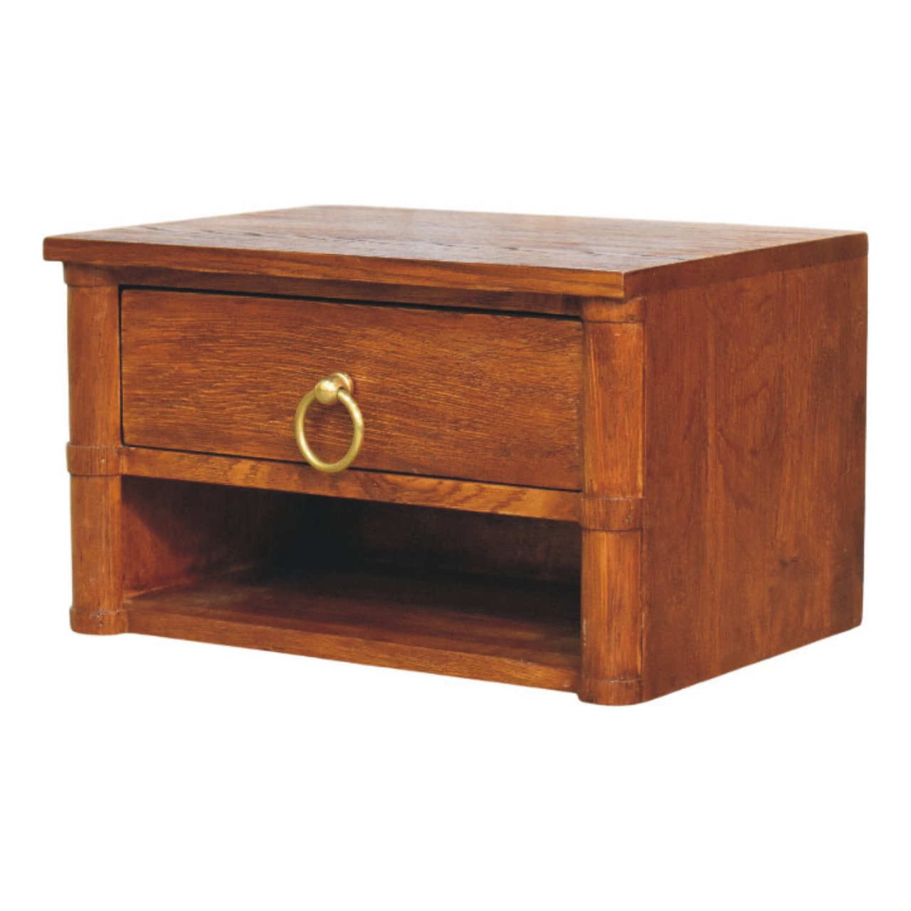 Artisan Furniture Solid Wood Box Frame Wall Nightstand