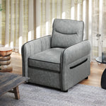 HOMCOM Armchair, Faux Leather Accent Chair With Thicken Cushion