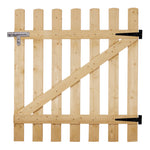 90cm W X 90/150/180cm H Garden Wood Fence Gate With Latch | 90cm