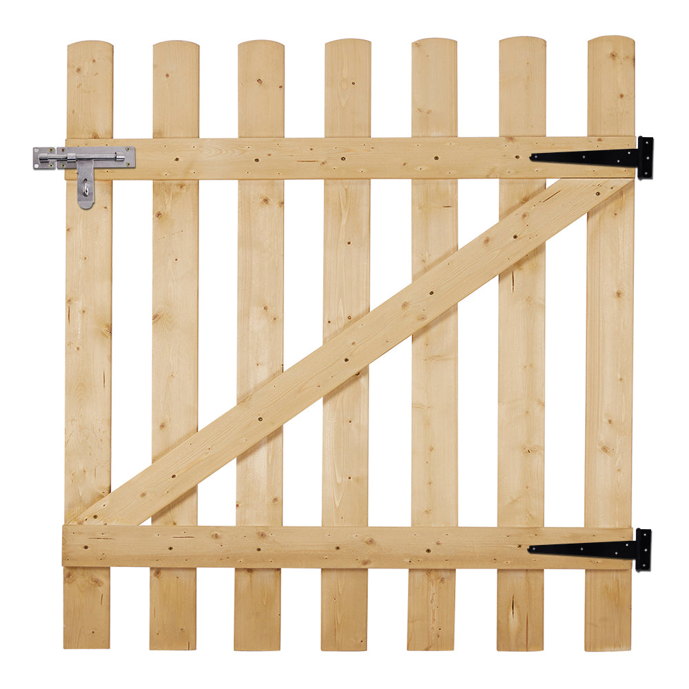 90cm W X 90/150/180cm H Garden Wood Fence Gate With Latch | 90cm