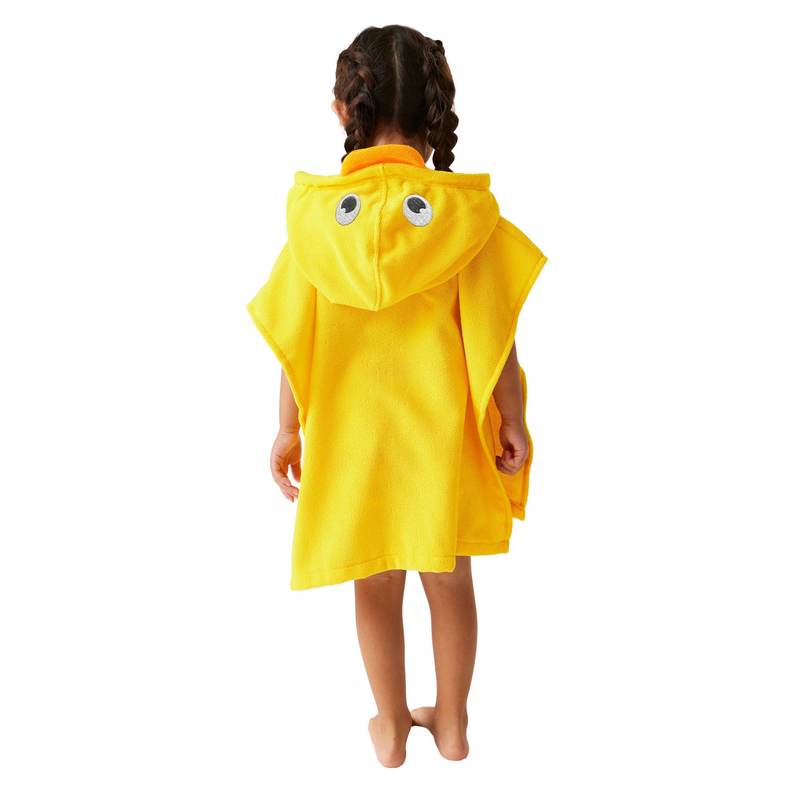 Childrens/kids Pebbles The Duck Hooded Towel | 4-6 Years | Yellow