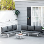 3 Pcs Garden Seating Set W/ Sofa Lounge Table Outdoor Patio