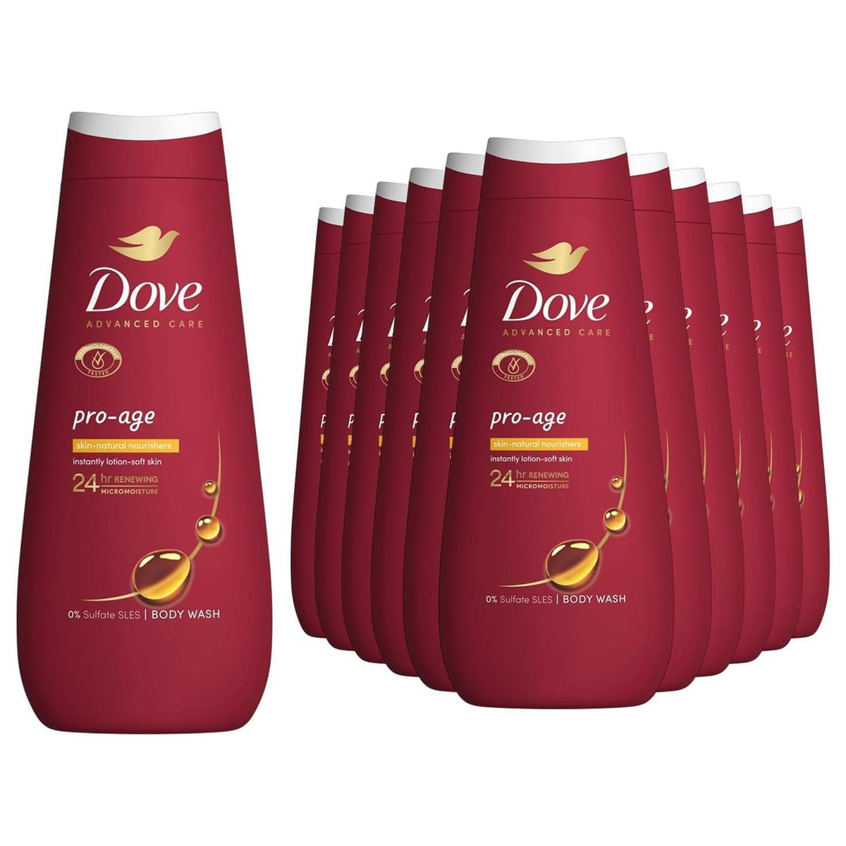 Advanced Care Pro Age Body Wash 24h Renewing Micromoisture 400ml | Set of 12 | White