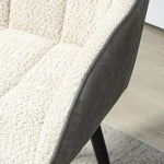 Accent Chair W/ Foot Pads And Chenille Fabric Arm Chair | Cream