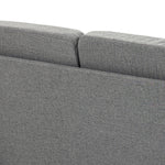 Double Seat Sofa Linen Upholstery Loveseat Couch Armrests | One Size | Gray