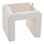 Modern Upholstered Footstool | White