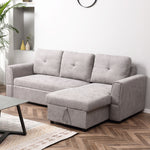 3 Seater Sofa Bed Convertible Pull Out Sofa With Storage | One Size