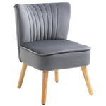 Velvet Accent Chair Occasional Tub Chair Living Room | One Size | Gray
