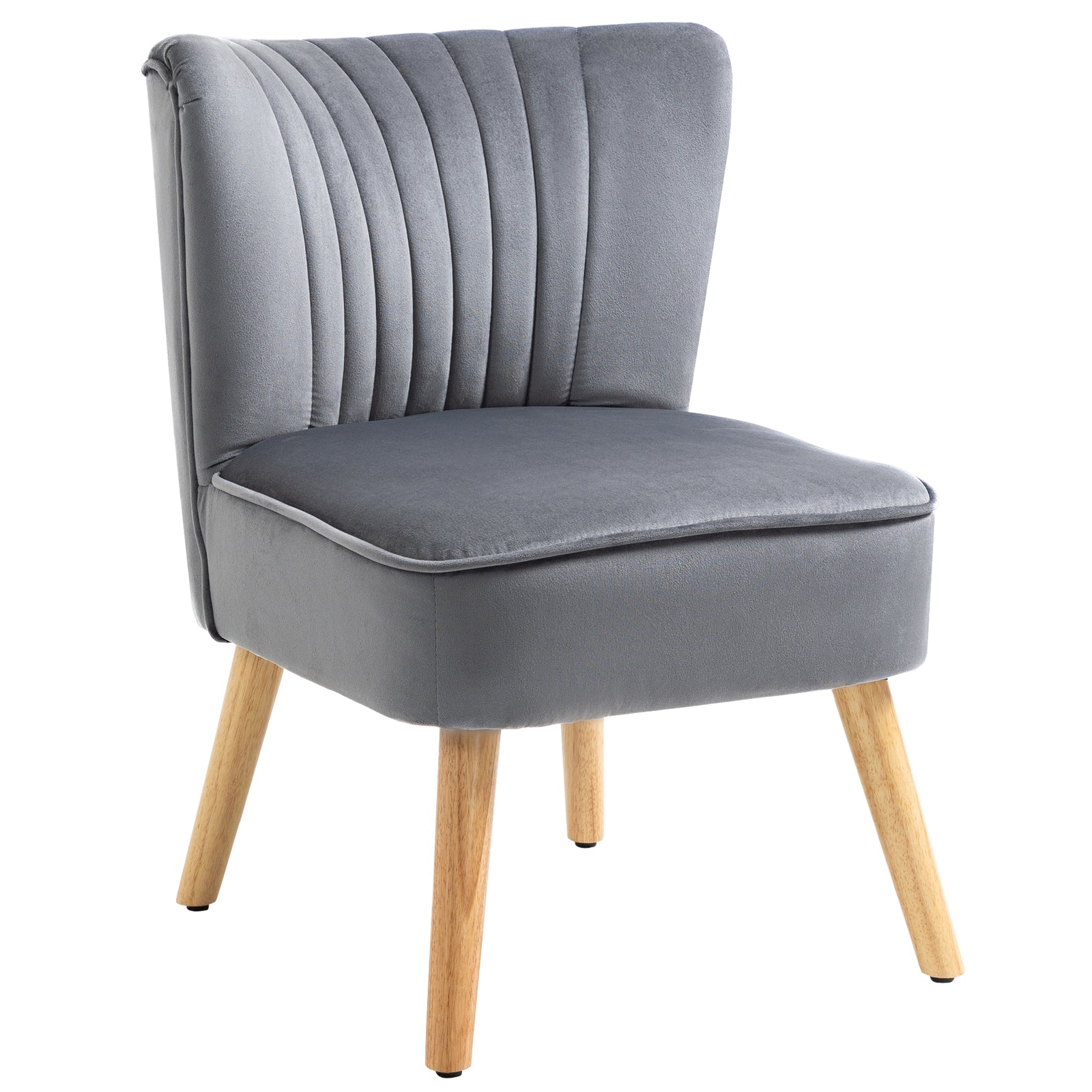 Velvet Accent Chair Occasional Tub Chair Living Room | One Size | Gray