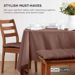 100% Cotton Seat Pads Plain Chair Cushions For Dining Room, Kitchen, Or Outdoor Garden Use | Set-of-1 | Chocolate