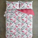 Bows Print Easycare Duvet Cover Set – 200tc Cotton Rich Soft Bedding | Super King | Pink