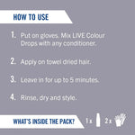 Live Colour Drops Semi-permanent Hair Dye, Ice Silver 3 Pack
