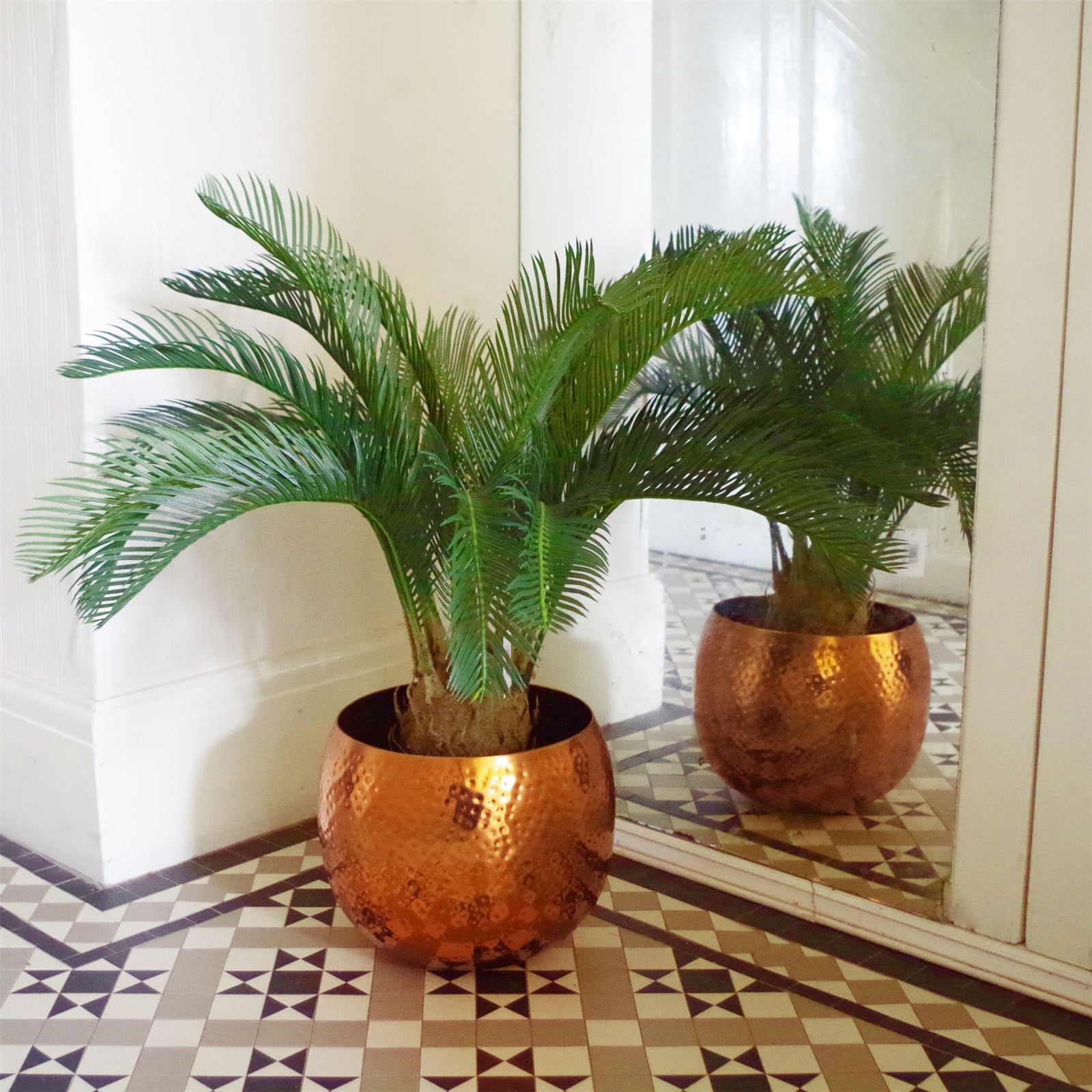 Large Artificial Palm Tree 80cm Cycas Realistic Plant Leaf Design Uk Botanik