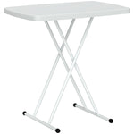 Folding Coffee Table, Height Adjustable Bistro Table | White