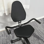 Stationary Recumbent Bike With Lcd Monitor & Pad Holder | Black
