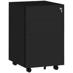 Steel File Cabinet With Lock Hanging Bar For A4 Size | One Size | Black