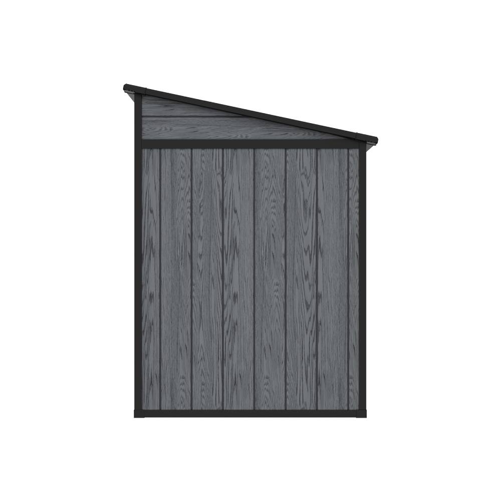 8x4ft Outdoor Plastic Storage Shed With Floor, Window, 2 Vents & Double Lockable Doors,wood Grain Design
